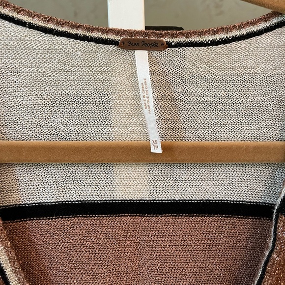 Free People Metallic XSmall Sweater Colorblock - Picture 5 of 7